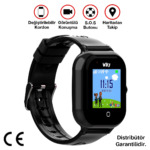 Wiky Watch 4S Siyah Akıllı Çocuk Saati 4 WikyWatch4S 4 ce